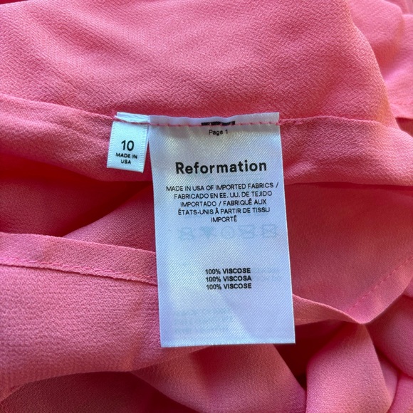 Reformation Annabell Pink Tie Strap Mini Dress - Picture 4 of 4